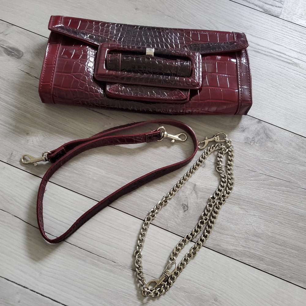 3 pc set WHBM shoes bag and belt ombre croc print - Picture 3 of 6